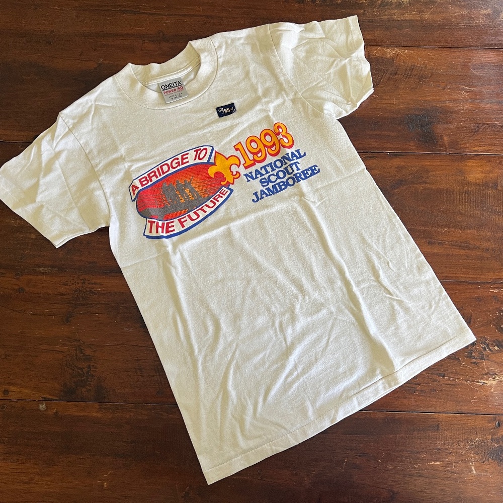 Vintage 90s Oneita USA Boy Scouts of America National Jamboree T-Shirt S